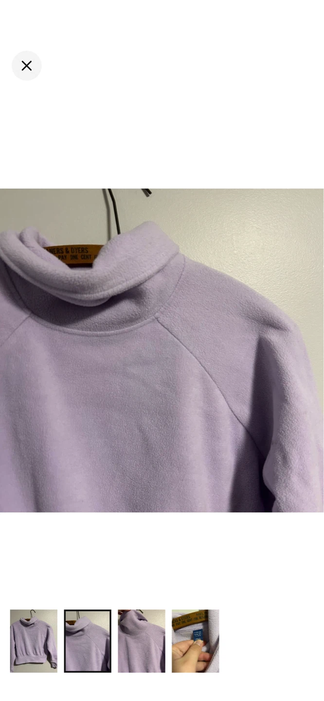 Purple Fleece Turtleneck Sweater - photo 2