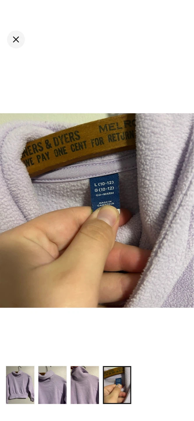 Purple Fleece Turtleneck Sweater - photo 4