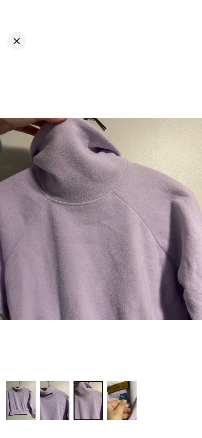 Purple Fleece Turtleneck Sweater - photo 3