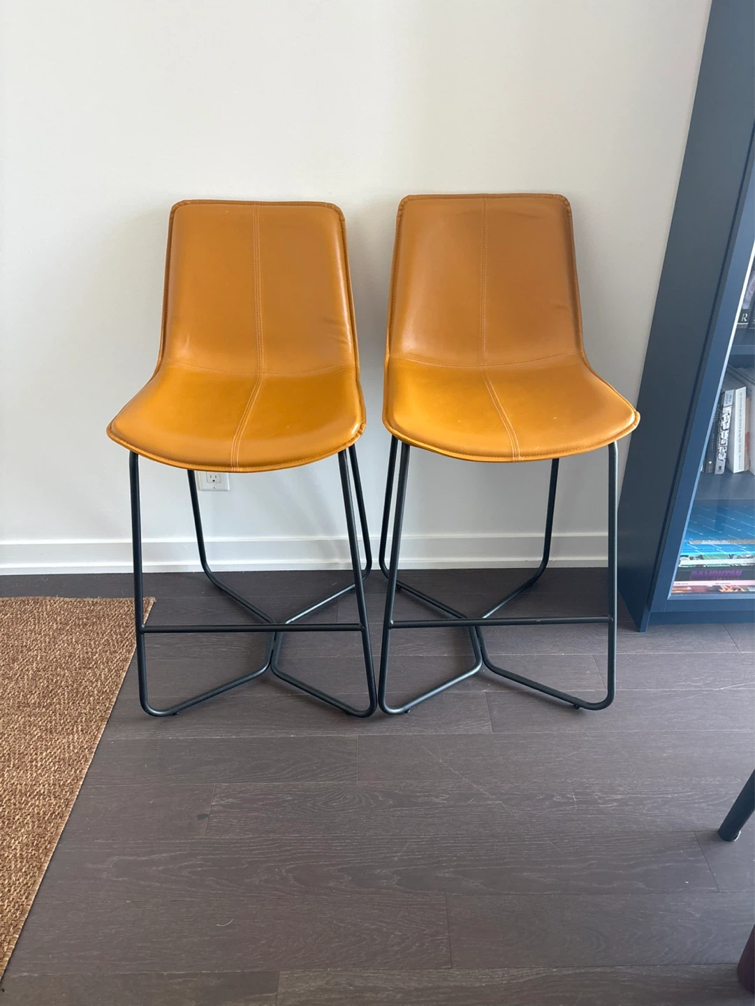 Pair of Tan Bar Stools