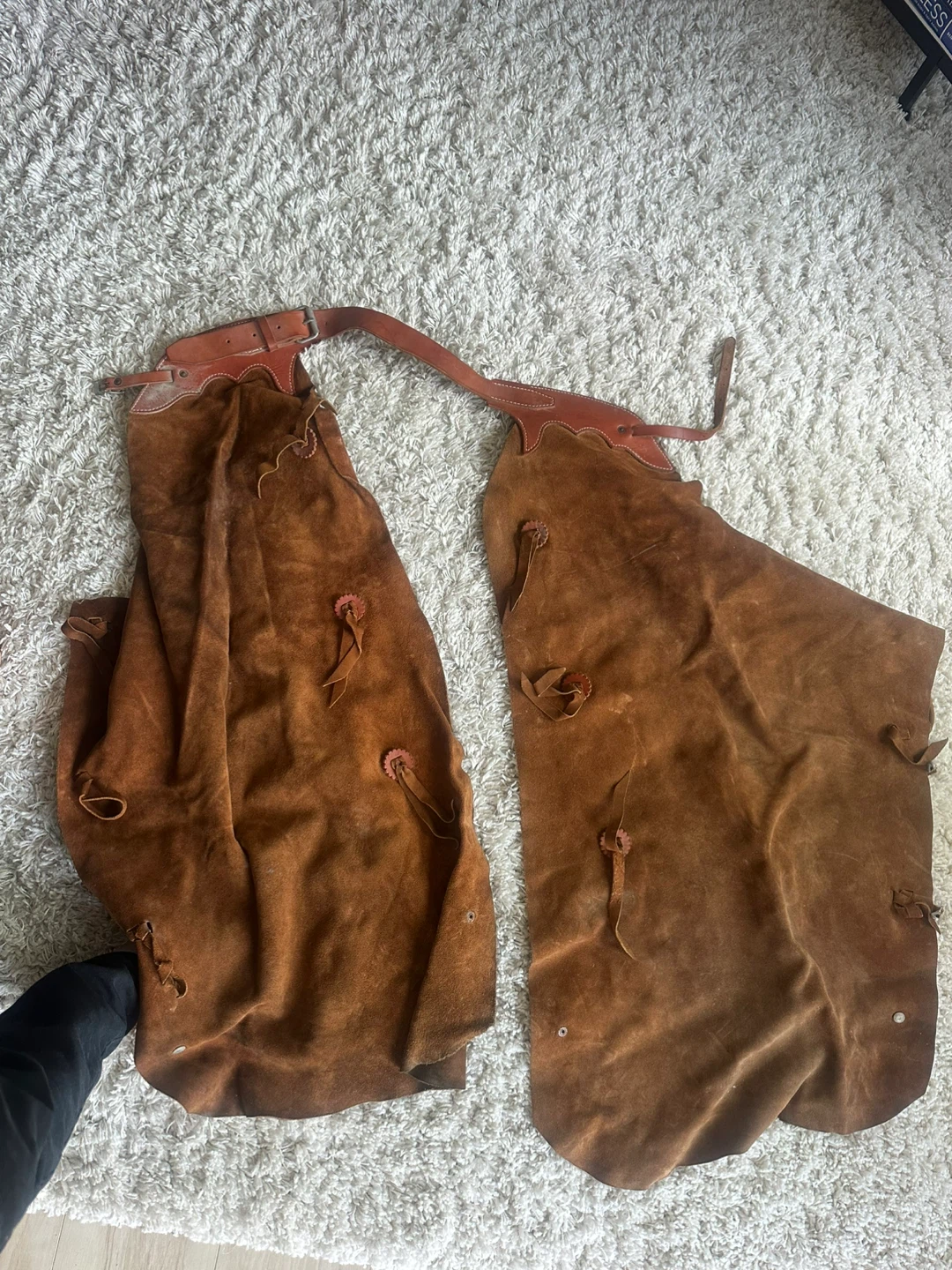 X-Large Brown Suede Chaps