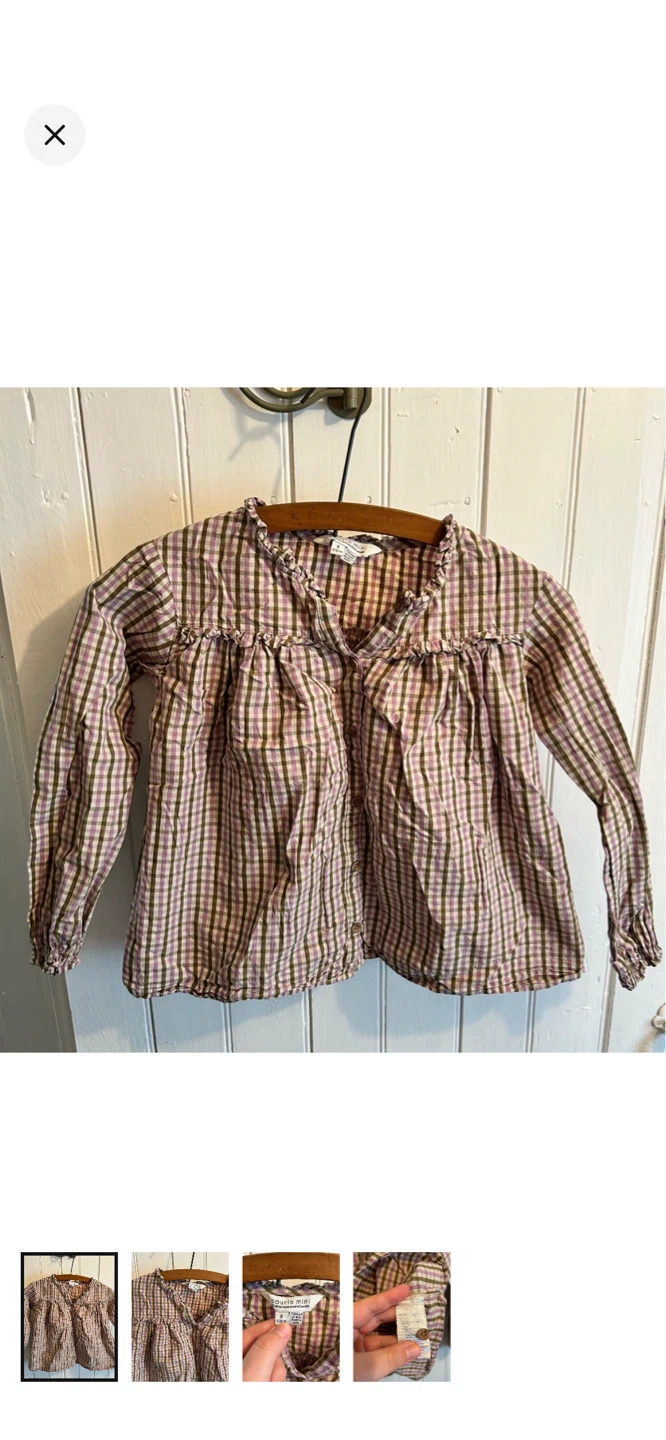 Souris Mini Gingham Blouse - Size 8