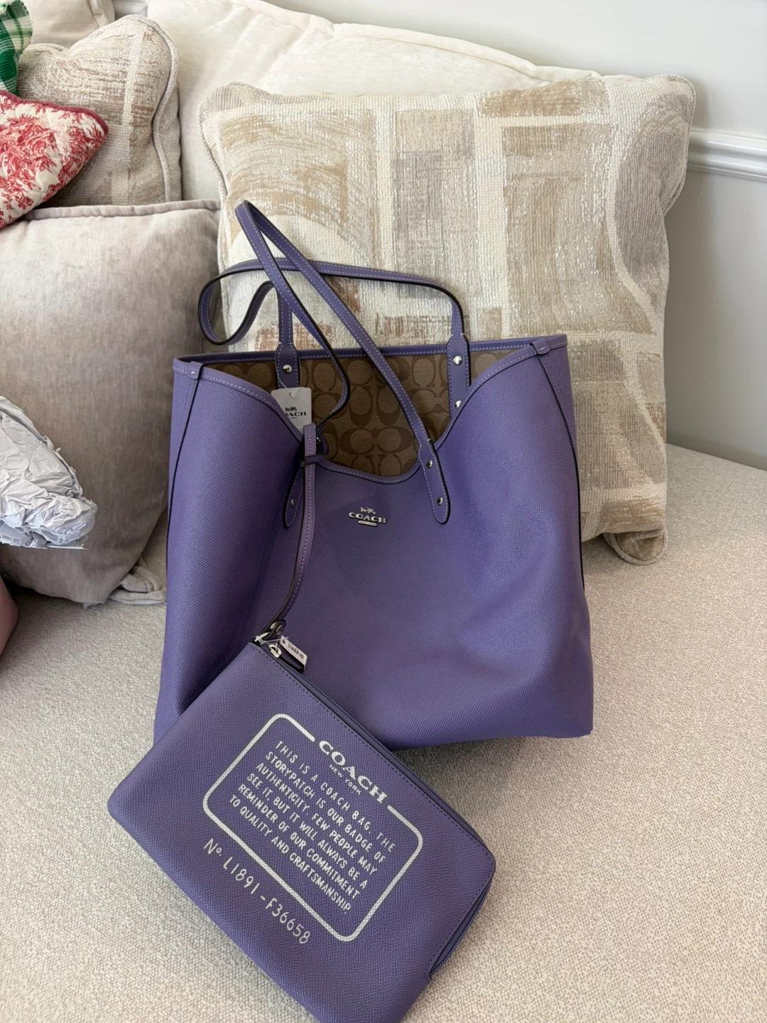 Coach Reversible Tote Bag with Pouch - photo 3