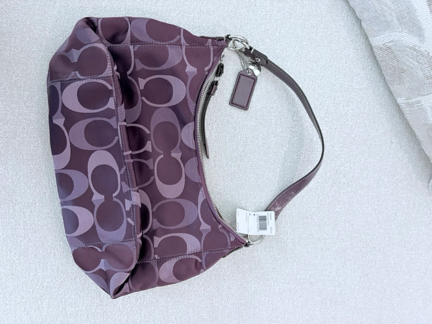 Coach Signature Monogram Shoulder Bag - Purple - photo 2