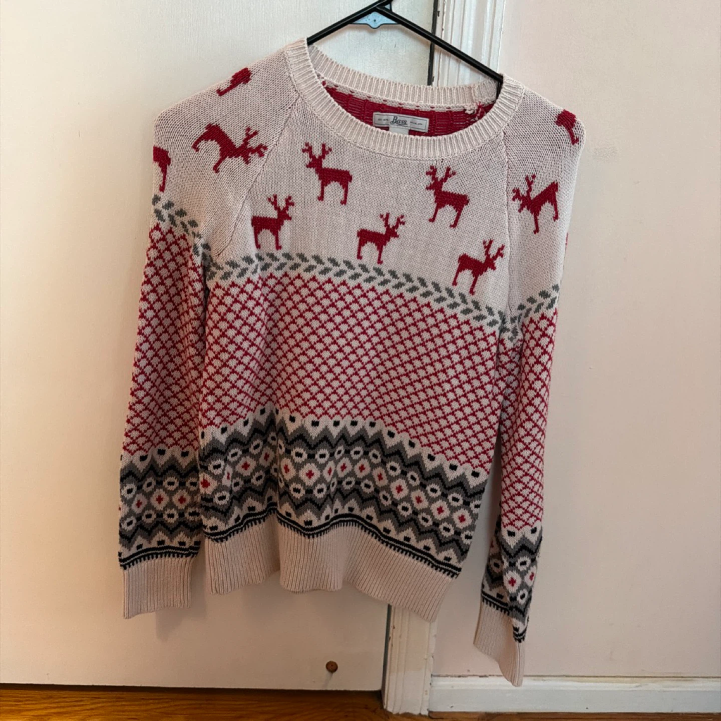 Bass Women's Reindeer Fair Isle Sweater