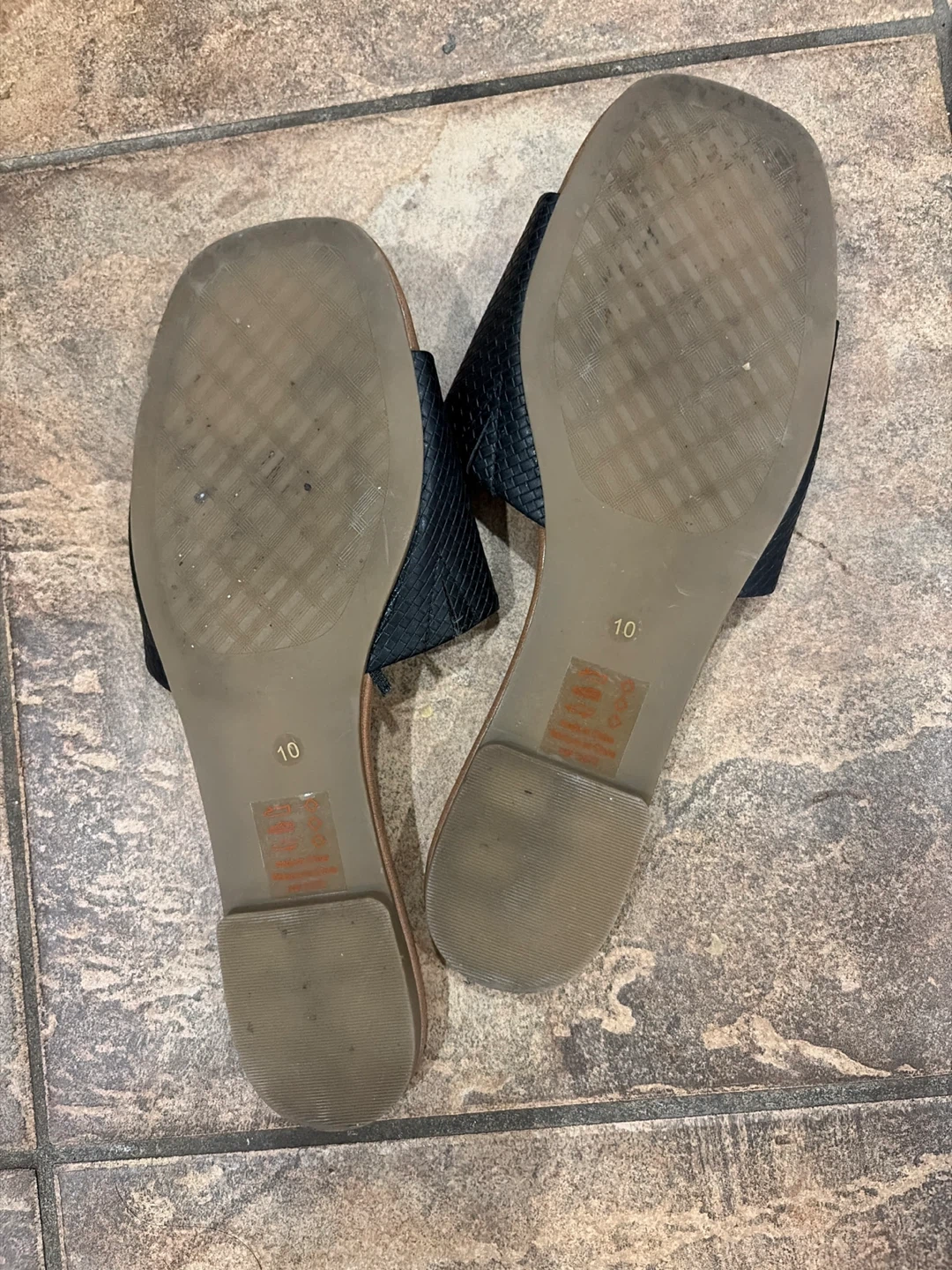Black Slide Sandals - Size 10 - photo 2