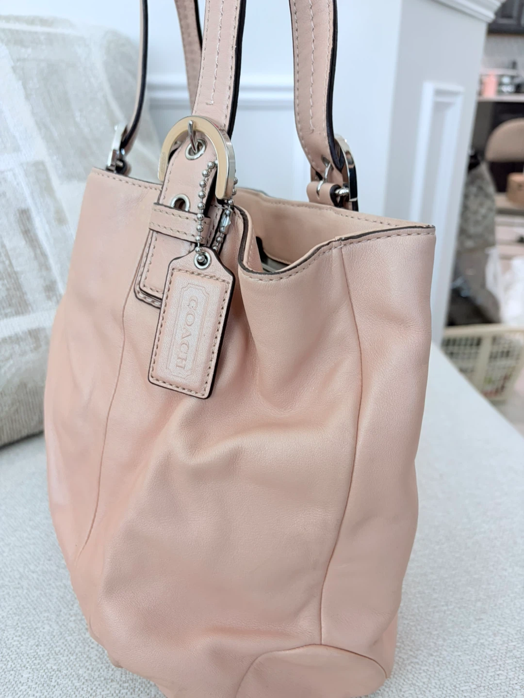 Coach Pink Leather Tote Bag - photo 2
