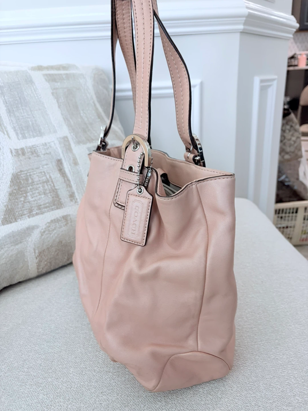 Coach Pink Leather Tote Bag - photo 3