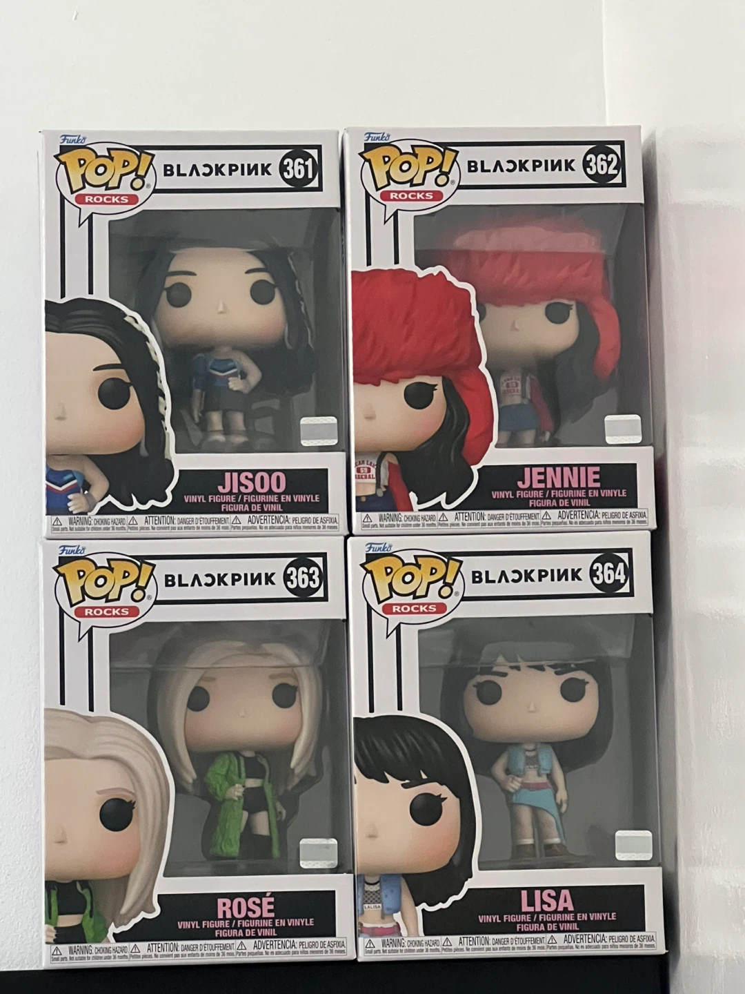Funko Pop! Rocks BLACKPINK Figures (Jisoo, Jennie, Rosé, Lisa)