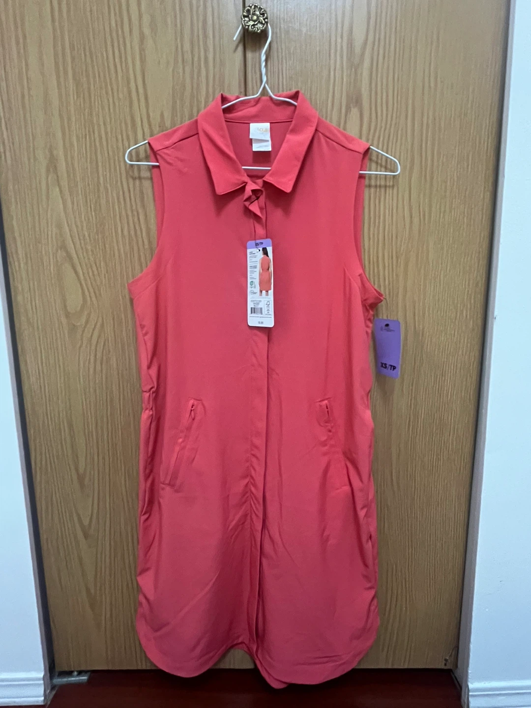 Lole Sleeveless Shirt Dress Coral XS/TP
