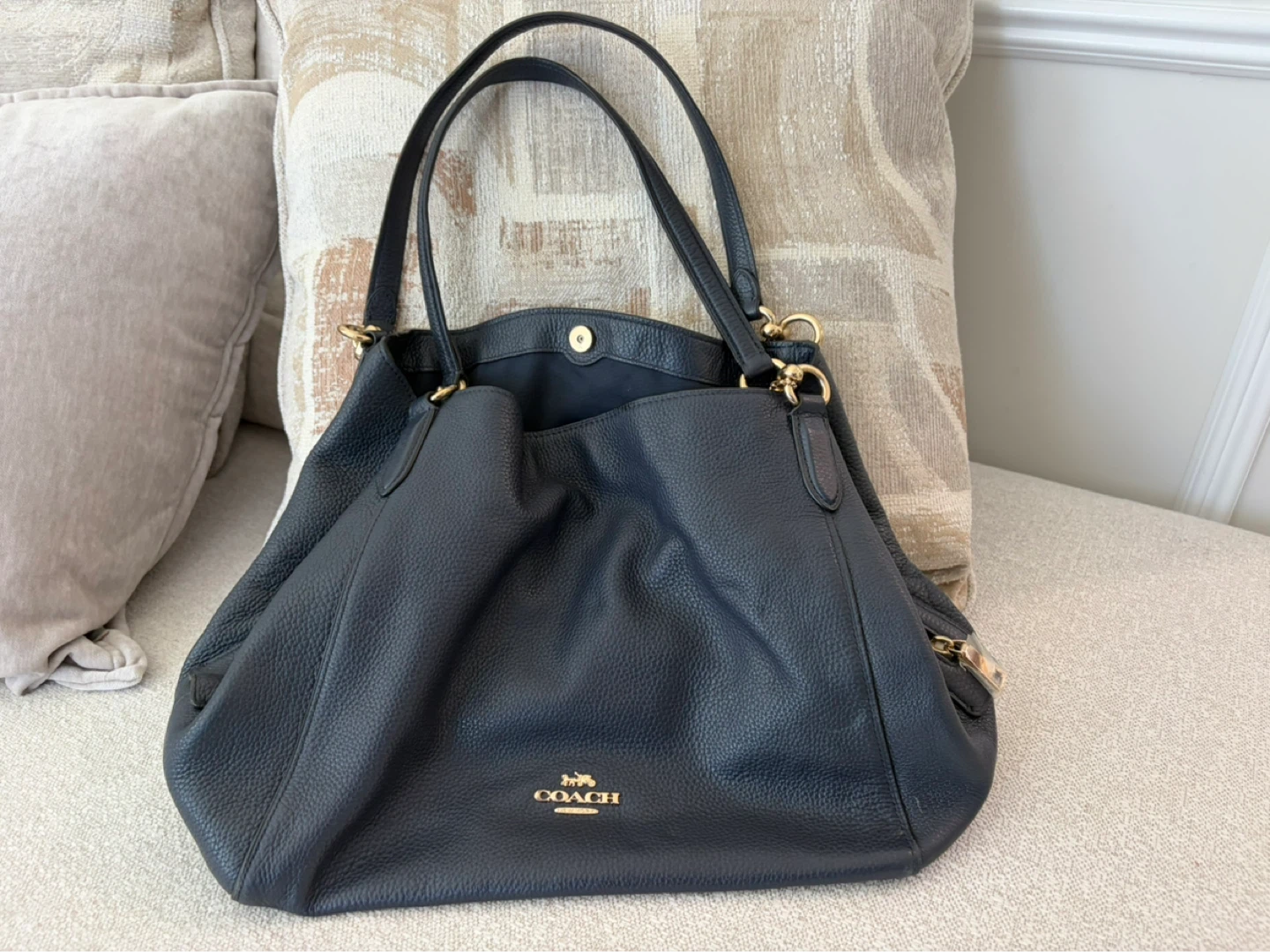 Coach Black Leather Shoulder Bag