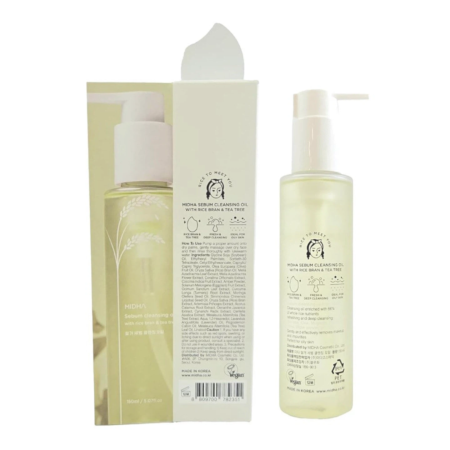 MIDHA Sebum Cleansing Oil with Rice Bran & Tea Tree - photo 3