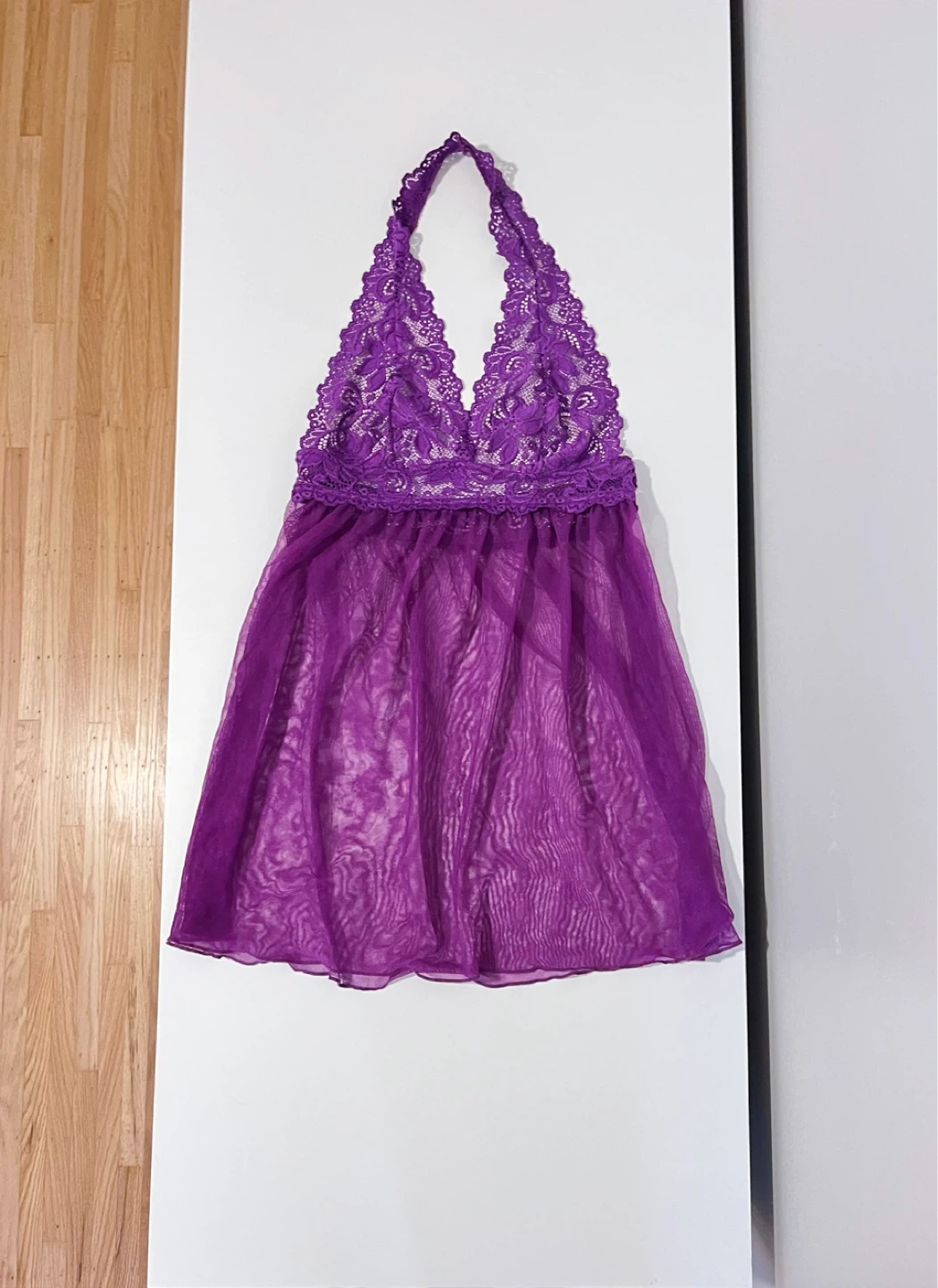 Purple Lace Babydoll-Size S
