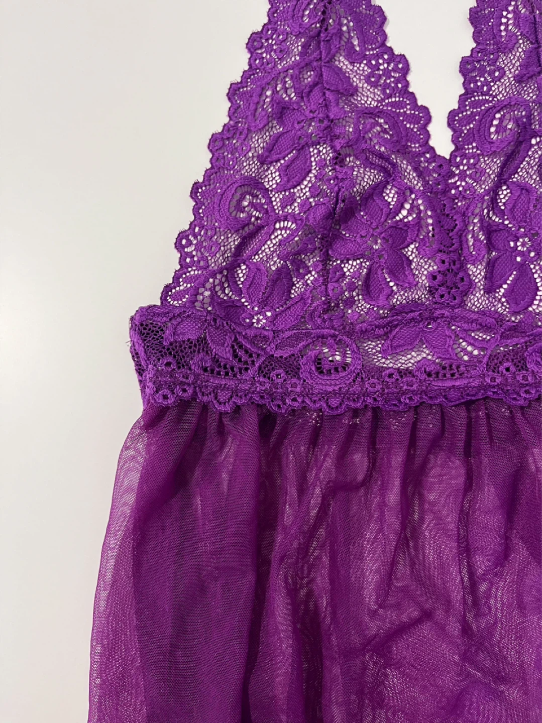 Purple Lace Babydoll-Size S - photo 2