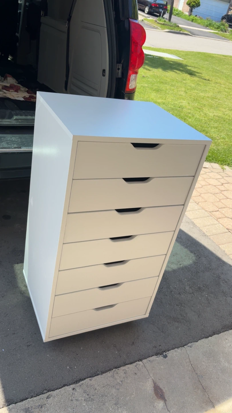 White 7-Drawer Rolling Cabinet - photo 2