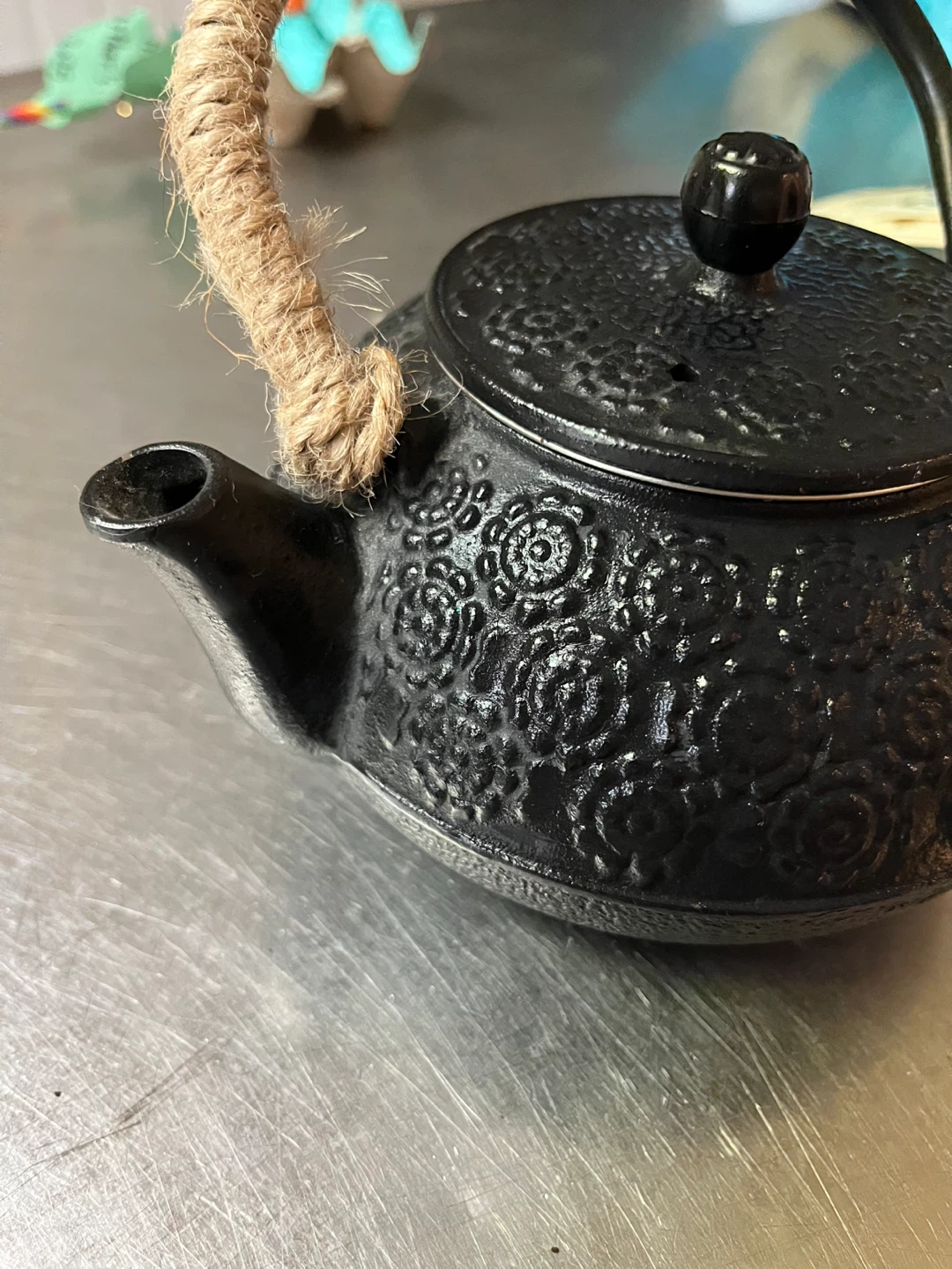 Cast Iron Teapot with Strainer - photo 2