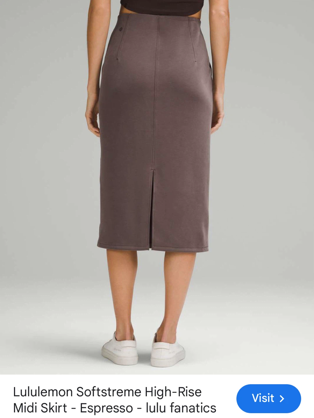 Lululemon Softestreme High-Rise Midi Skirt - Espresso