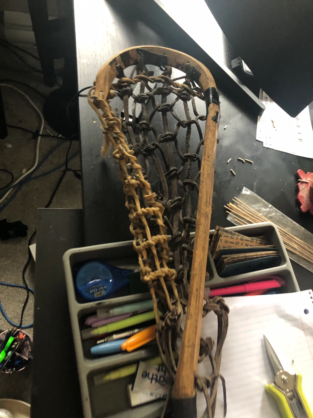 Vintage Wooden Lacrosse Stick - photo 2