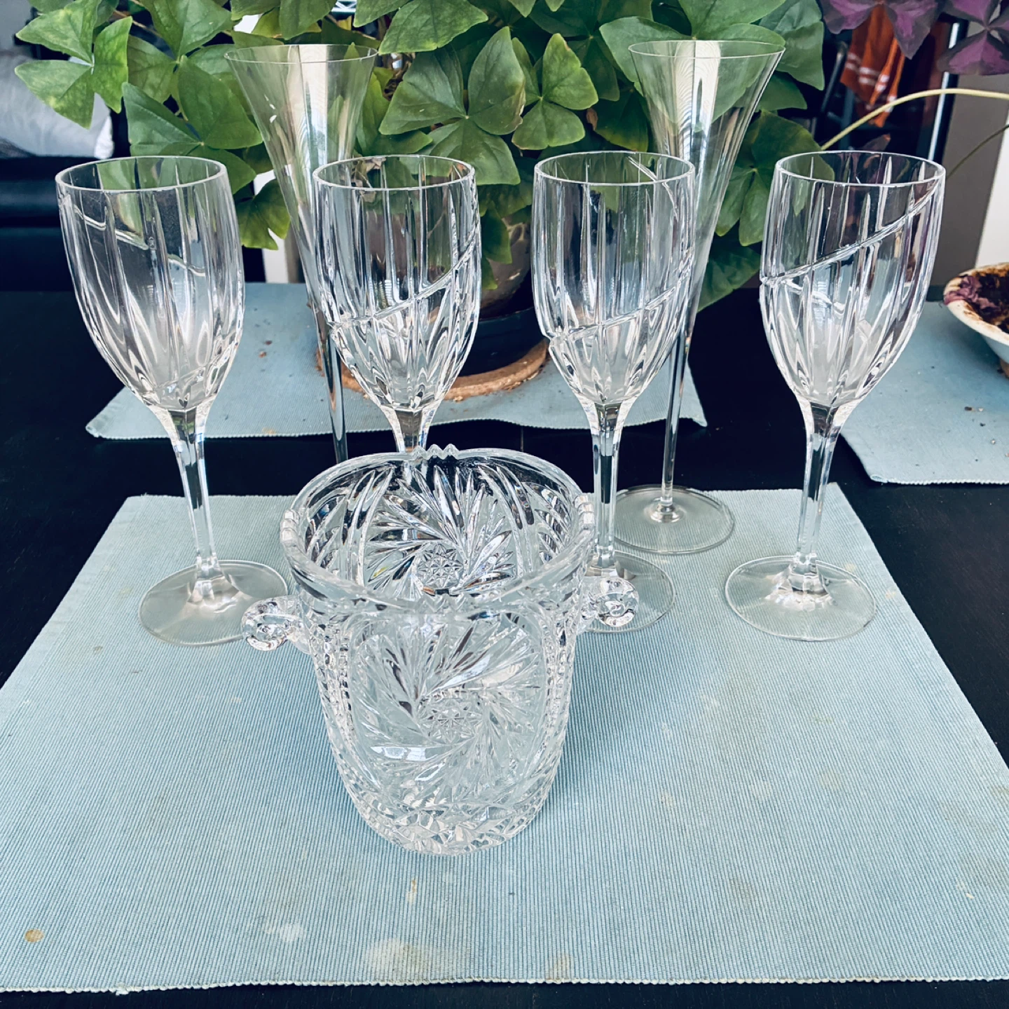 Crystal Glasses and Ice Bucket Set - photo 2