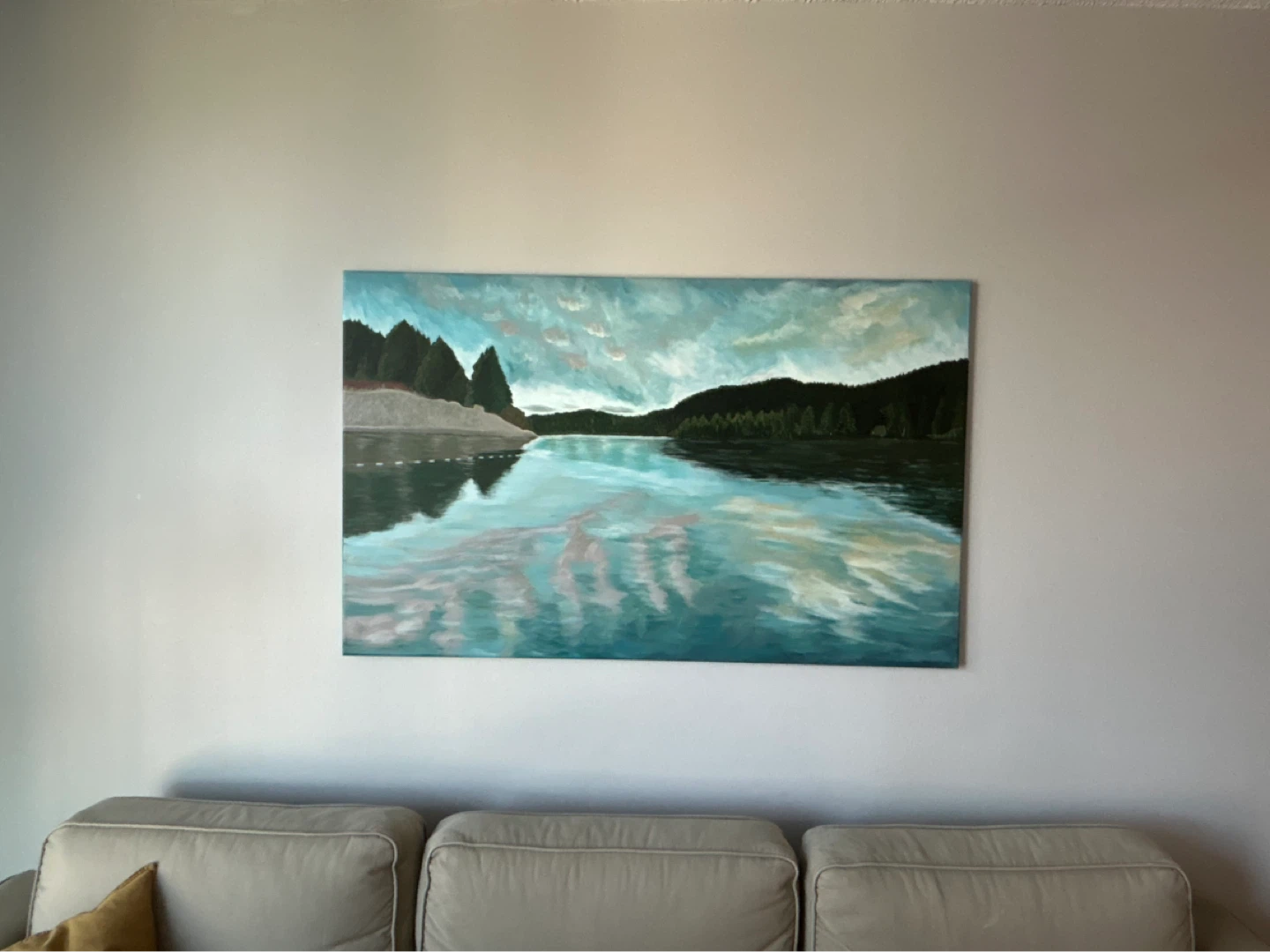 Original Landscape Painting - Lake Scene