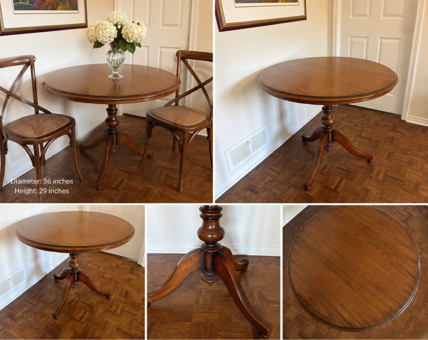 Round Pedestal Dining Table - 36" Diameter - photo 2