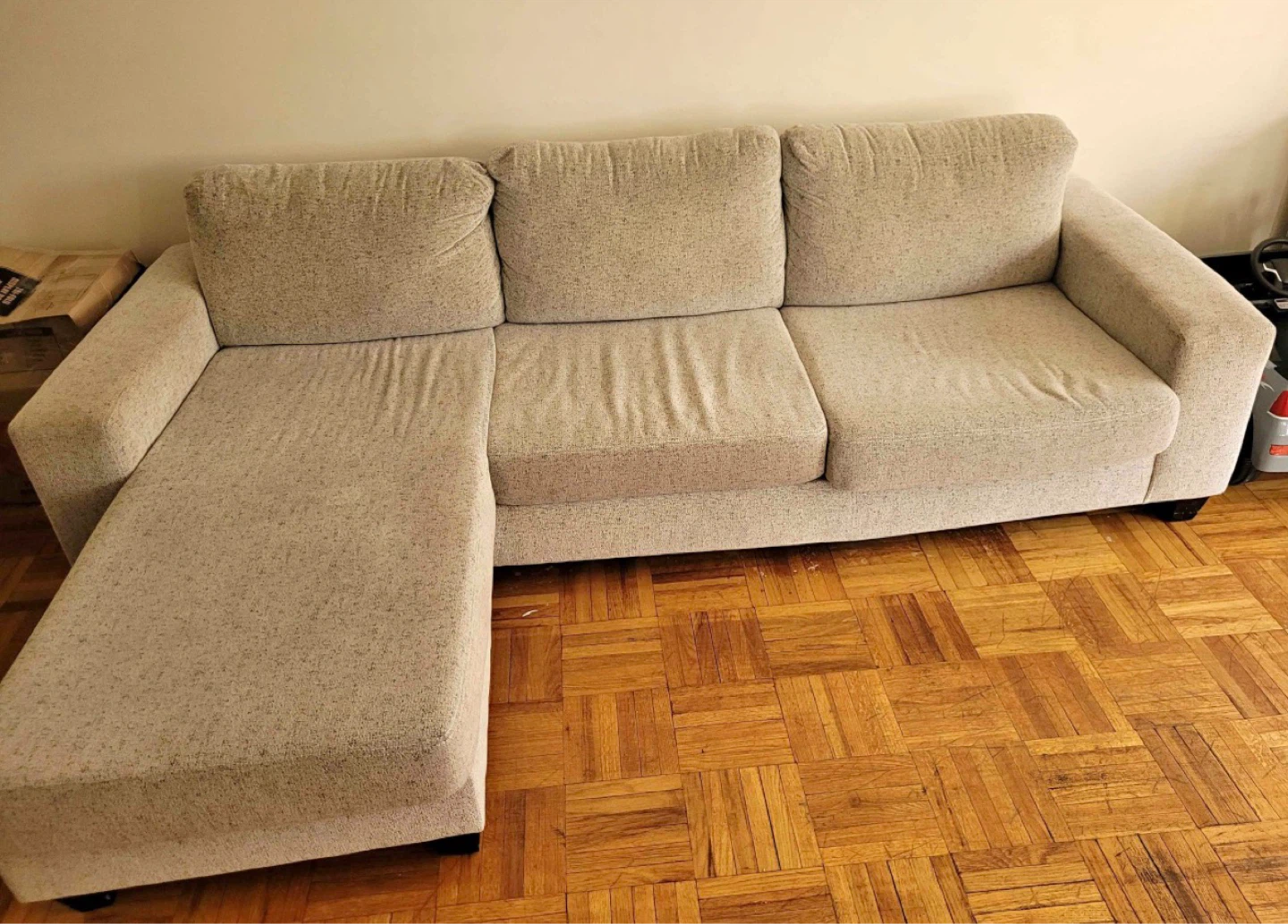 Light Beige Sectional Sofa need gone asap