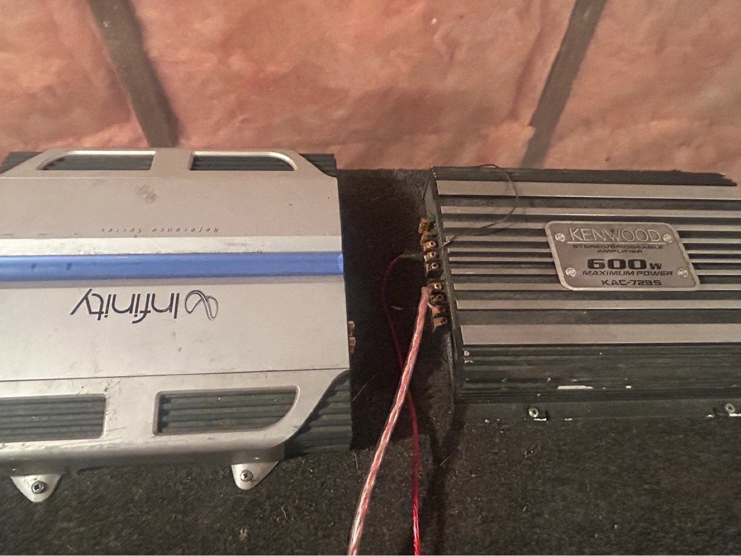 Infinity & Kenwood Car Audio Amplifiers with Dual Subwoofer Box - photo 2