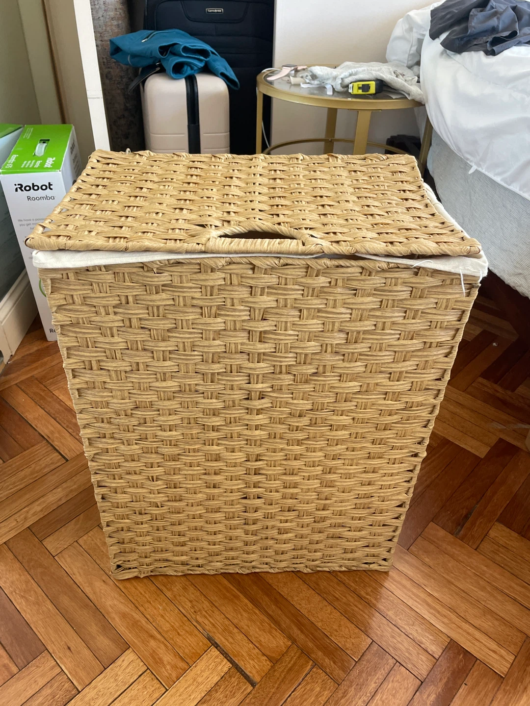 Woven Laundry Hamper with Lid