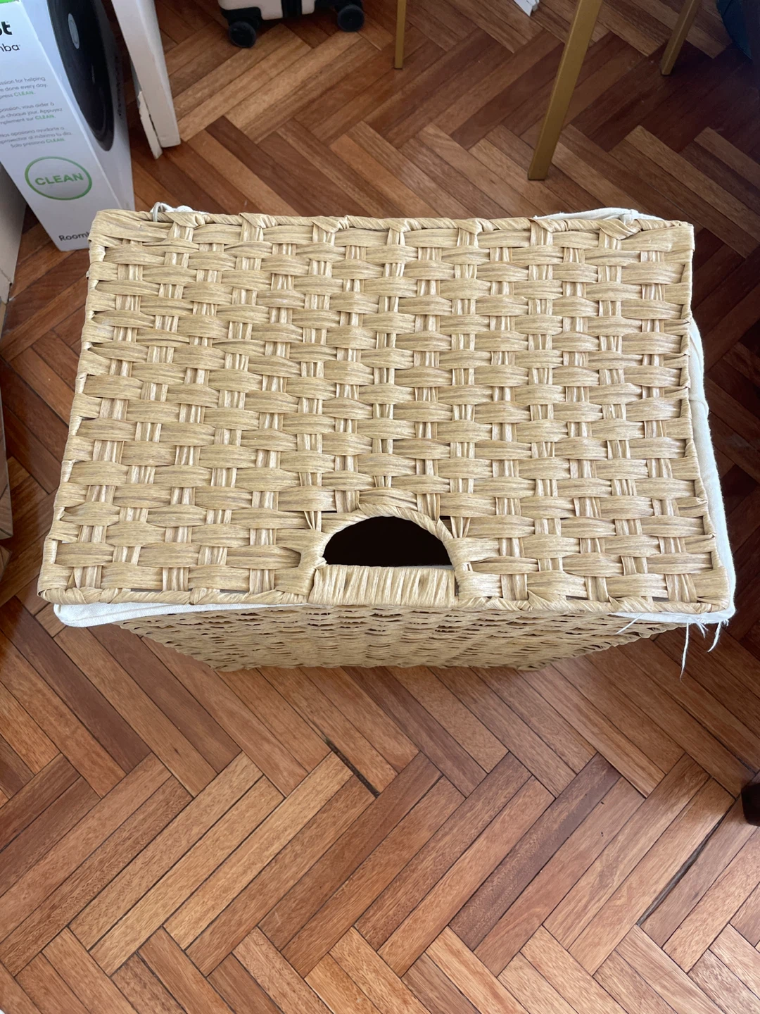 Woven Laundry Hamper with Lid - photo 2