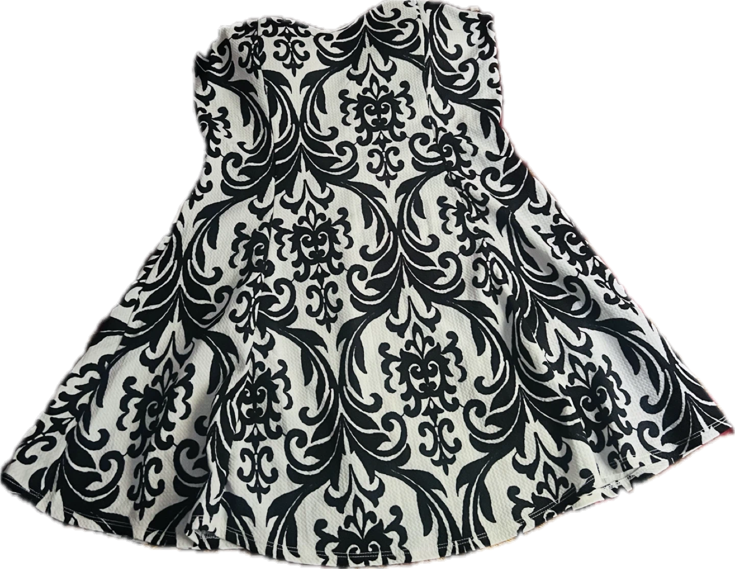 Black & White Damask Dress - Size L
