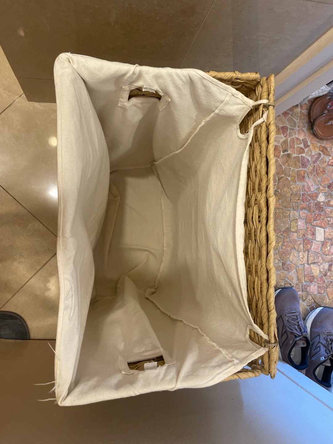 Woven Laundry Hamper with Lid - photo 3