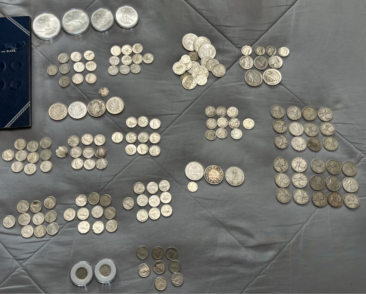 Large Silver Coin Collection Canada USA World Silver