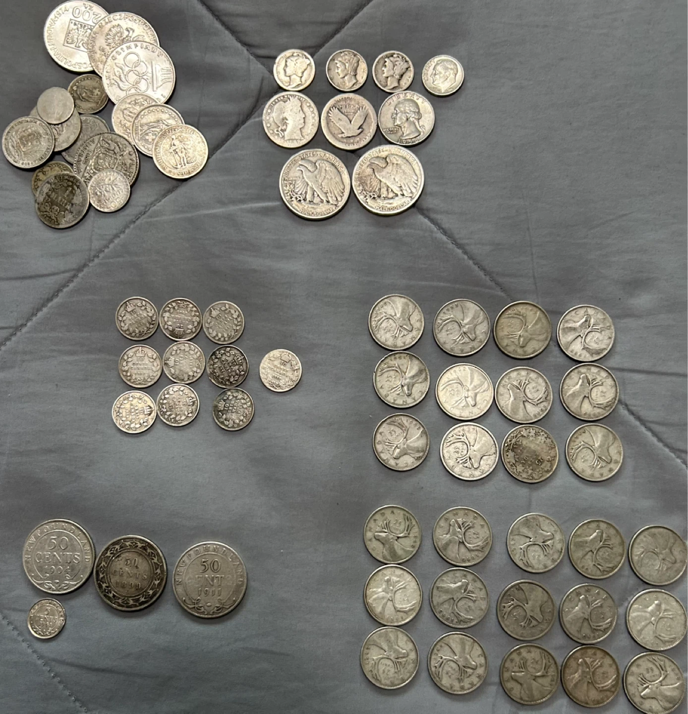 Large Silver Coin Collection Canada USA World Silver - photo 4