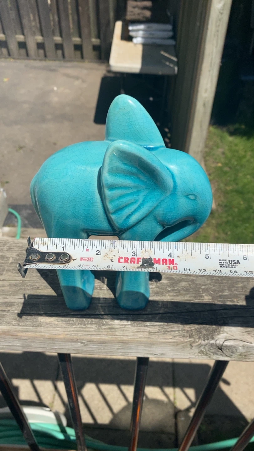 Turquoise Elephant Figurine - photo 2