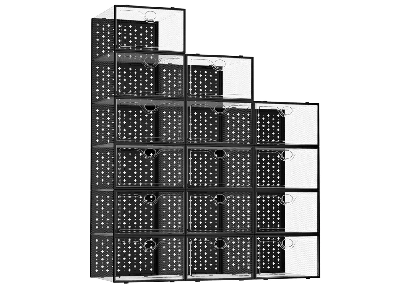 Stackable Shoe Storage Boxes - Set of 18