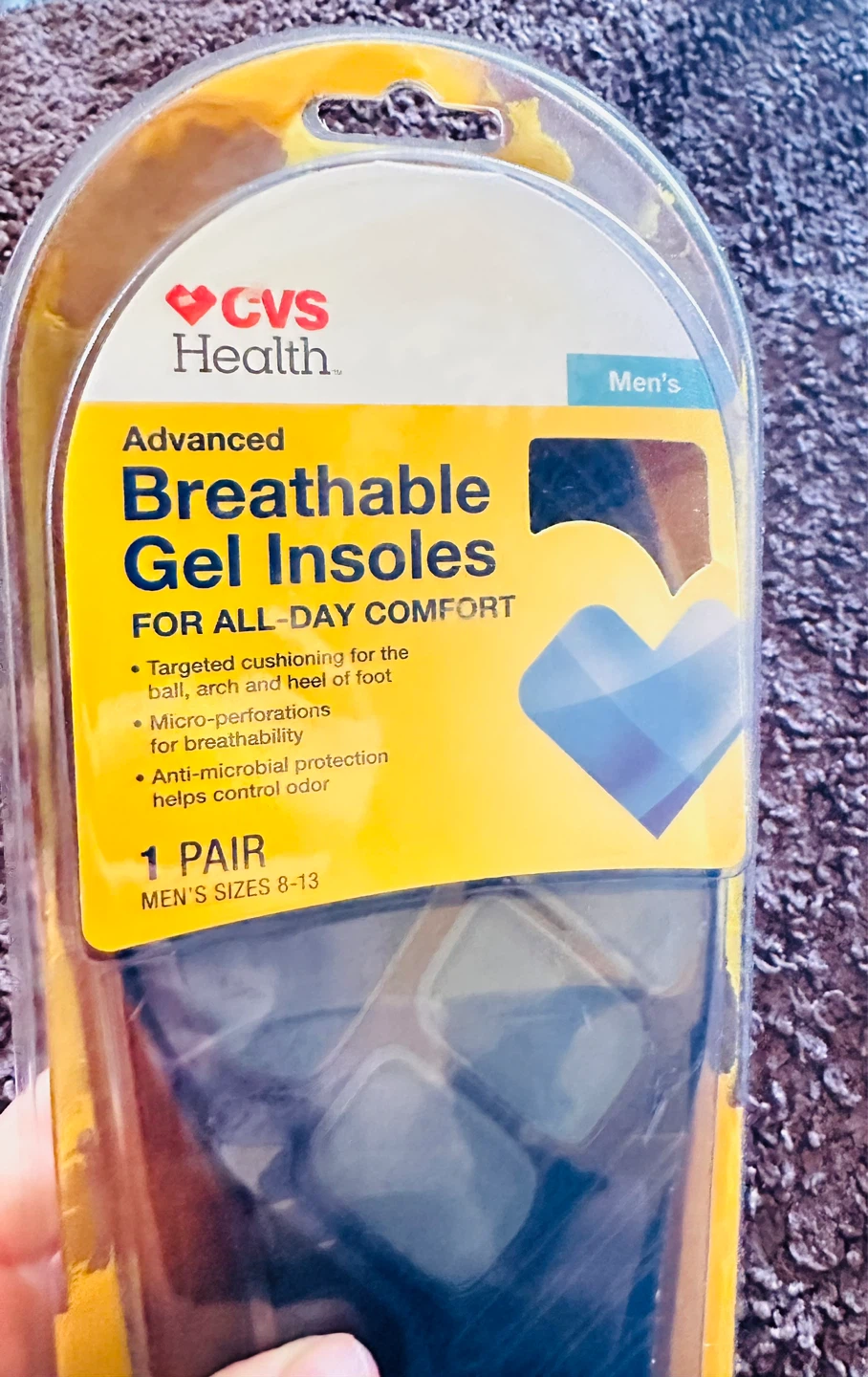 CVS Health Men's Advanced Breathable Gel Insoles - photo 2