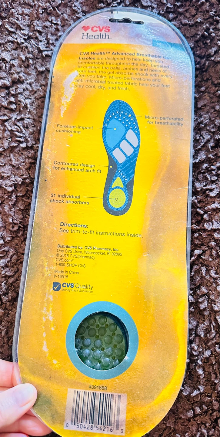 CVS Health Men's Advanced Breathable Gel Insoles - photo 4
