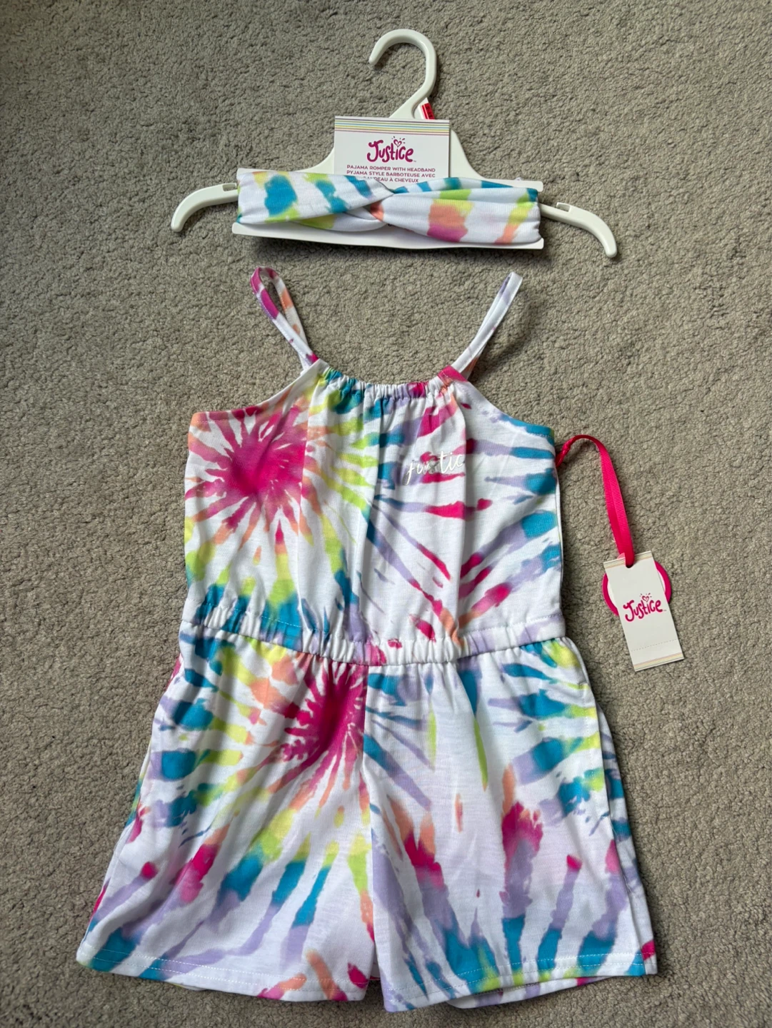 Justice Sleep Romper & Headband Set - XS/TP (5/6)