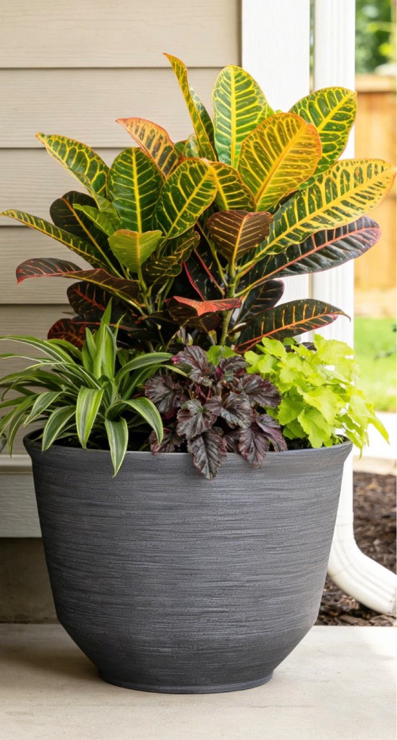 2 New Large Charcoal Grey Resin Indoor/Outdoor Planter - photo 3