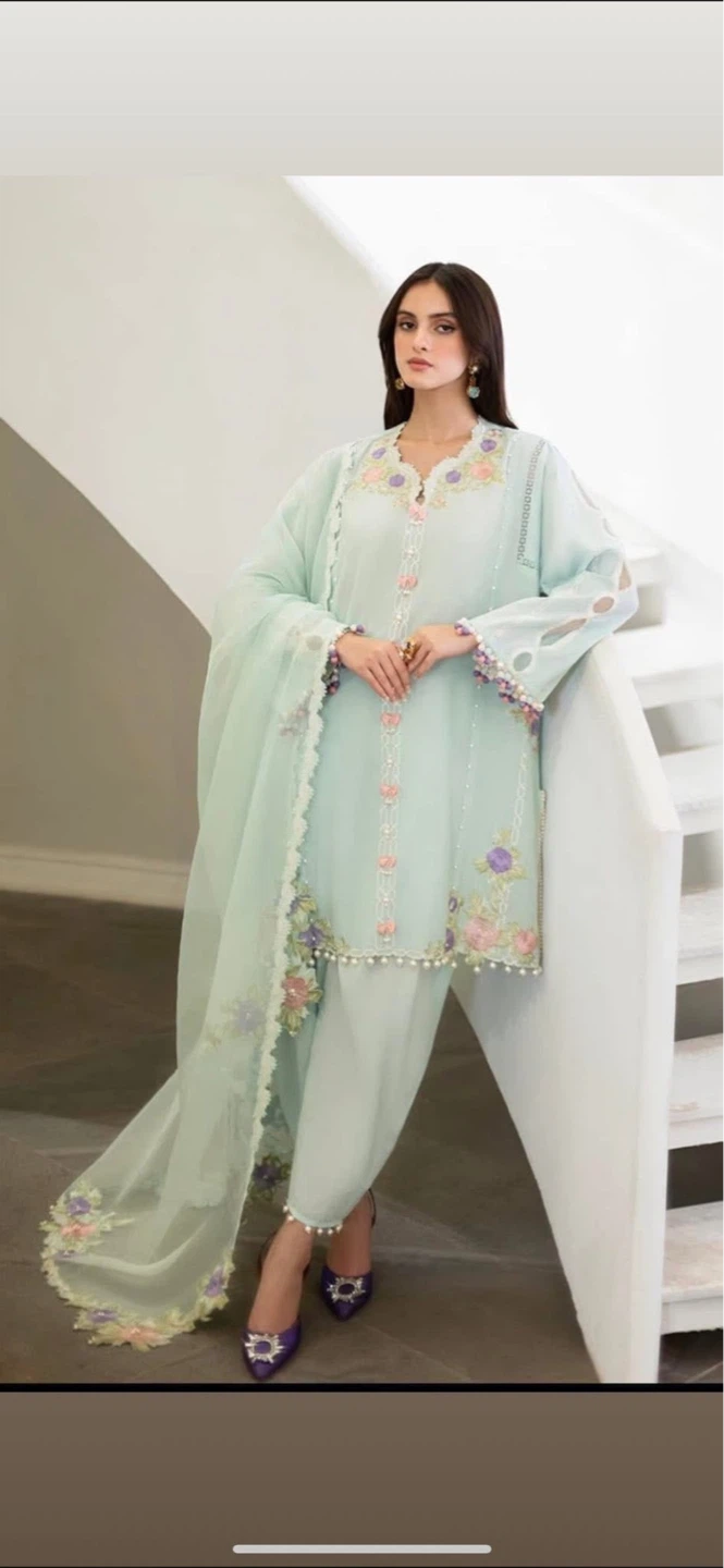 Women's Embroidered 3-Piece Lawn Suit