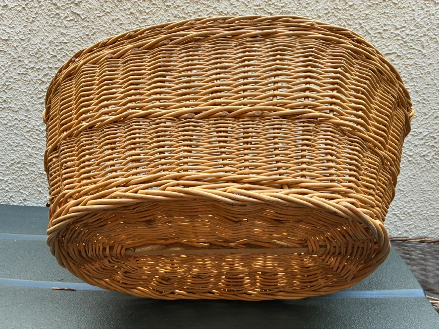 BIG wicker willow laundry basket storage firewood Donlands O'Con - photo 3