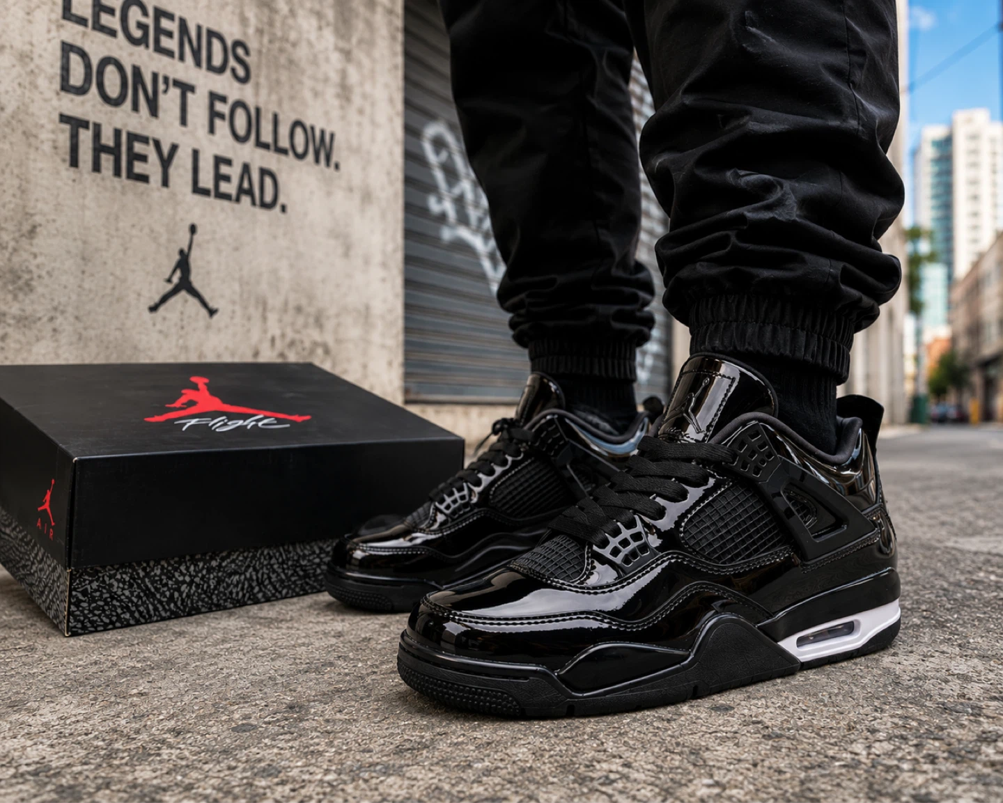 🚨Jordan 4 "Bred Reimagined" Patent Leather Shoes- Size 8,10,11 - photo 3