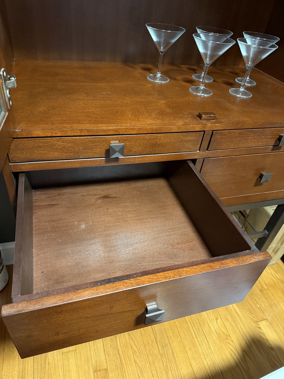 Tall liquor cabinet + wine rack - photo 4