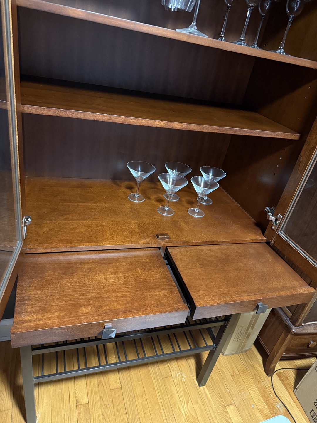 Tall liquor cabinet + wine rack - photo 3