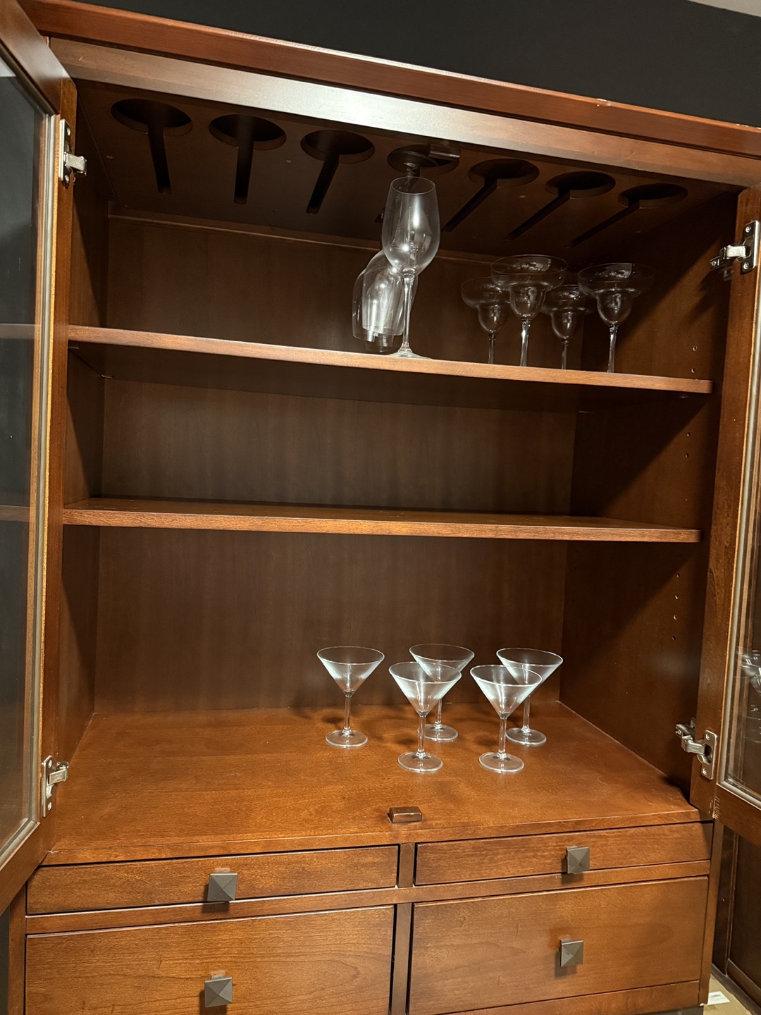 Tall liquor cabinet + wine rack - photo 2