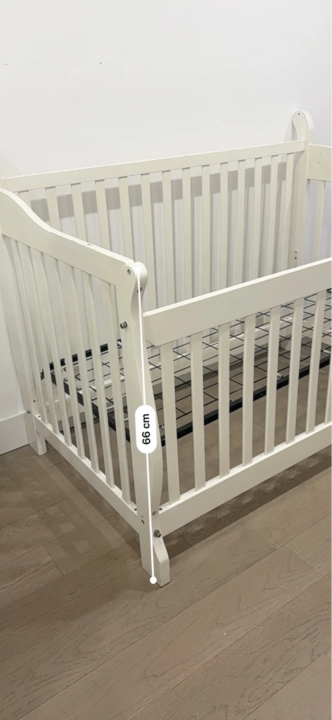 White Wooden Baby Crib - photo 5