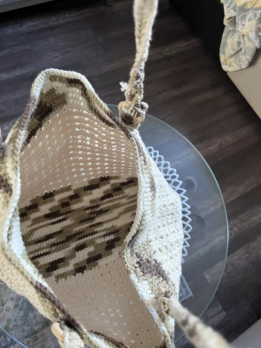 Homemade Crocheted Tote Bag - photo 4