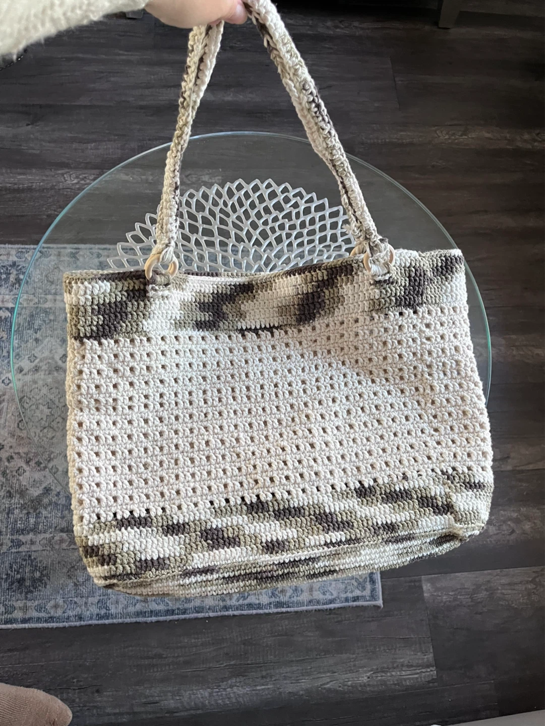 Homemade Crocheted Tote Bag - photo 2