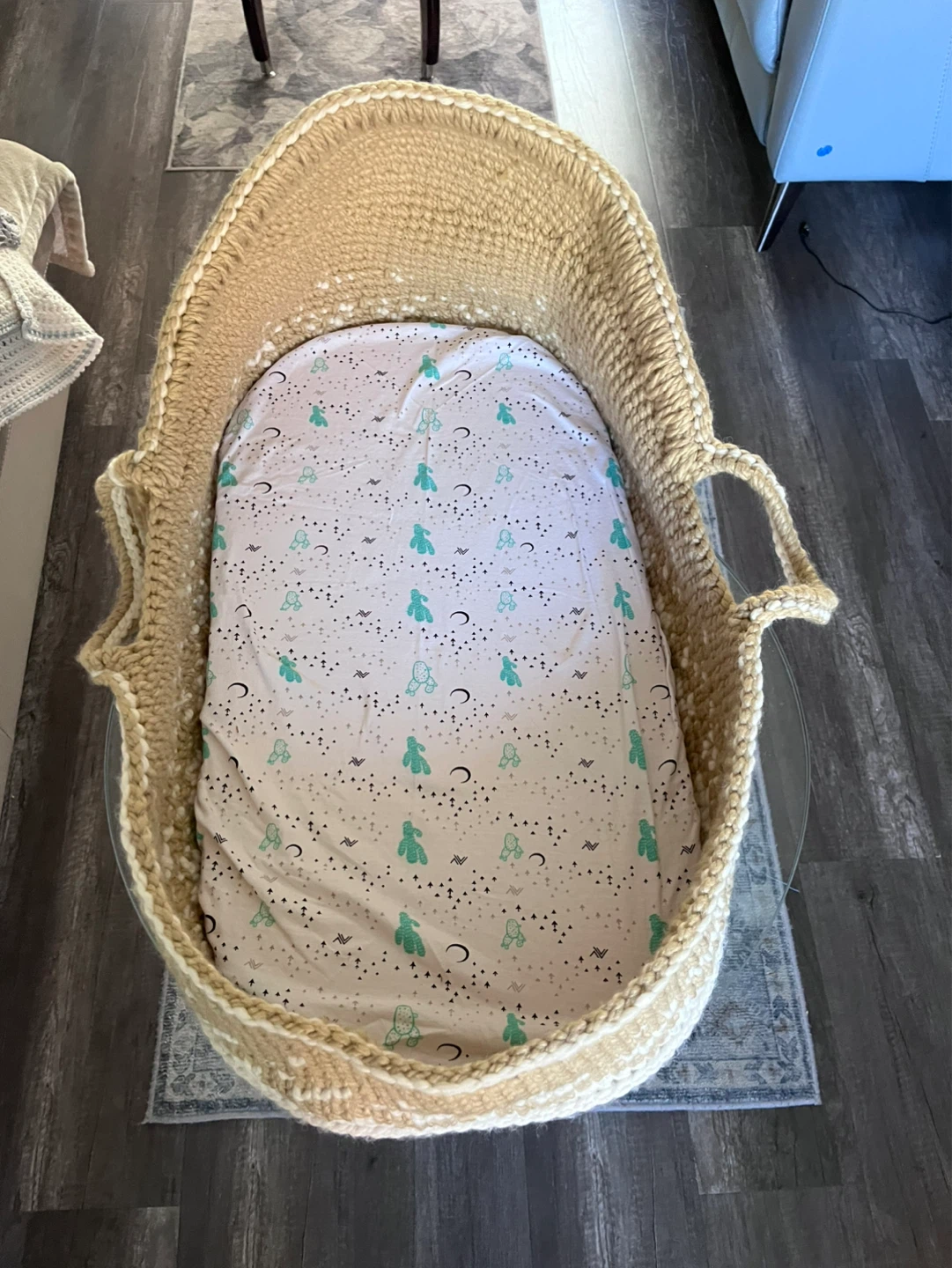 Handmade Crochet Baby Bassinet Basket - photo 5