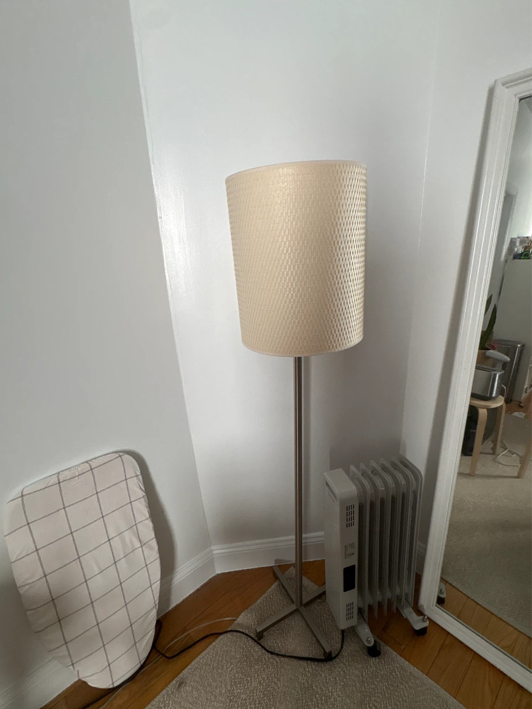 Tan Woven Drum Floor Lamp - photo 2